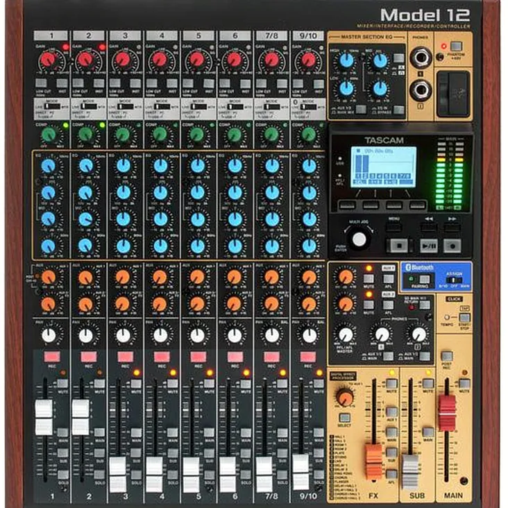 Tascam Model 12 Recenze: Vysvětlení funkcí