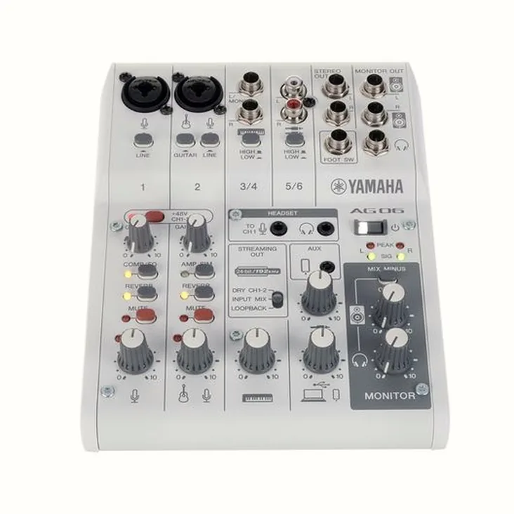 Yamaha AG06 MK2 WH Recenze: Hlavní funkce