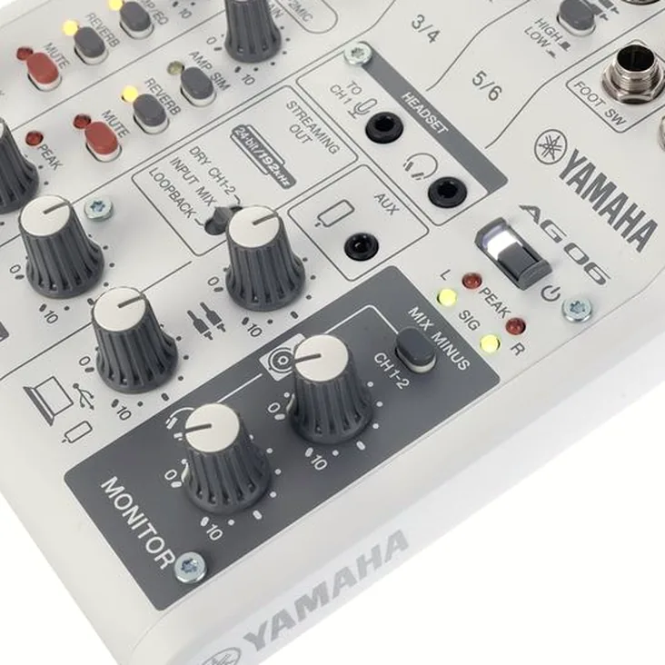 Yamaha AG06 MK2 WH Recenze: Hlavní funkce
