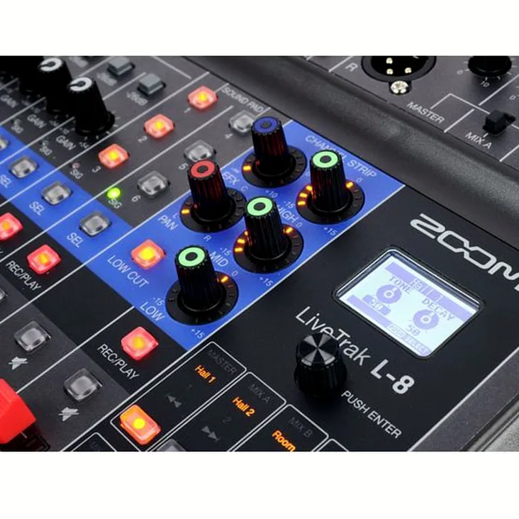 Zoom LiveTrak L-8 Recenze: Technické detaily