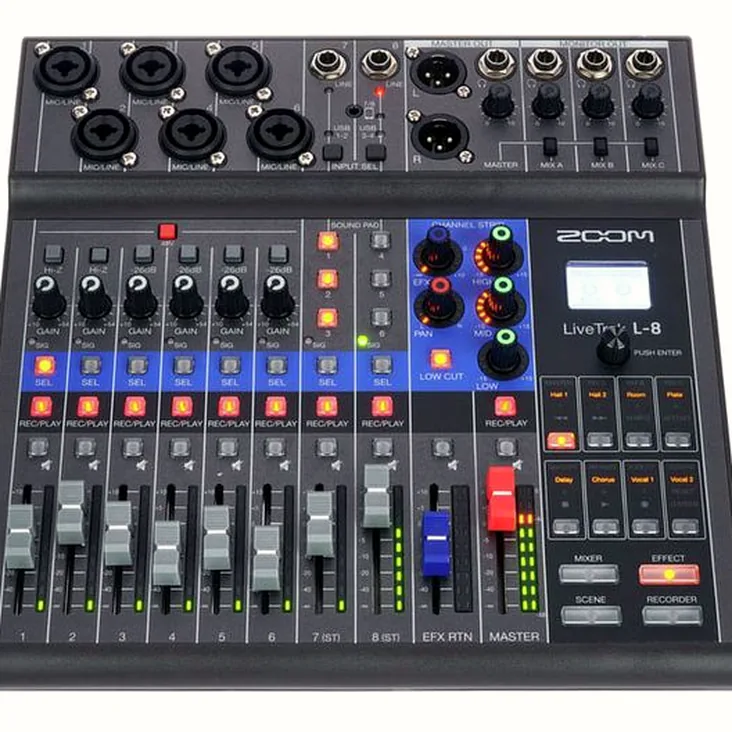 Zoom LiveTrak L-8 Recenze: Technické detaily